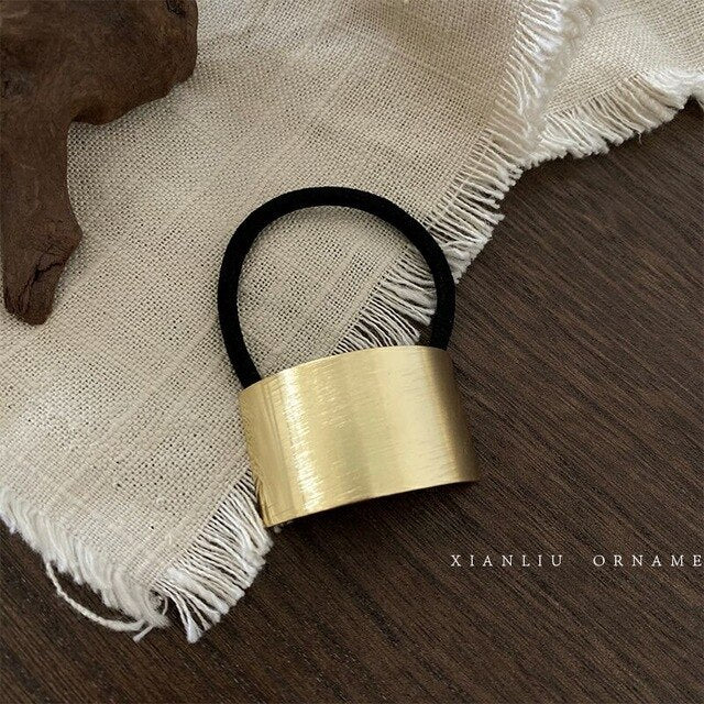 High stretch metal brushed hair rope