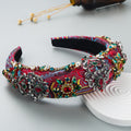 Embroidered Luxury Rhinestone Vintage Flower Headband