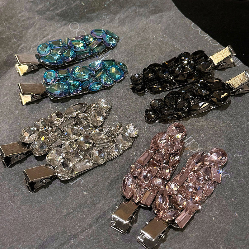 Super Shiny Exquisite Bang Clip Full Rhinestone Zircon Seamless Broken Hair