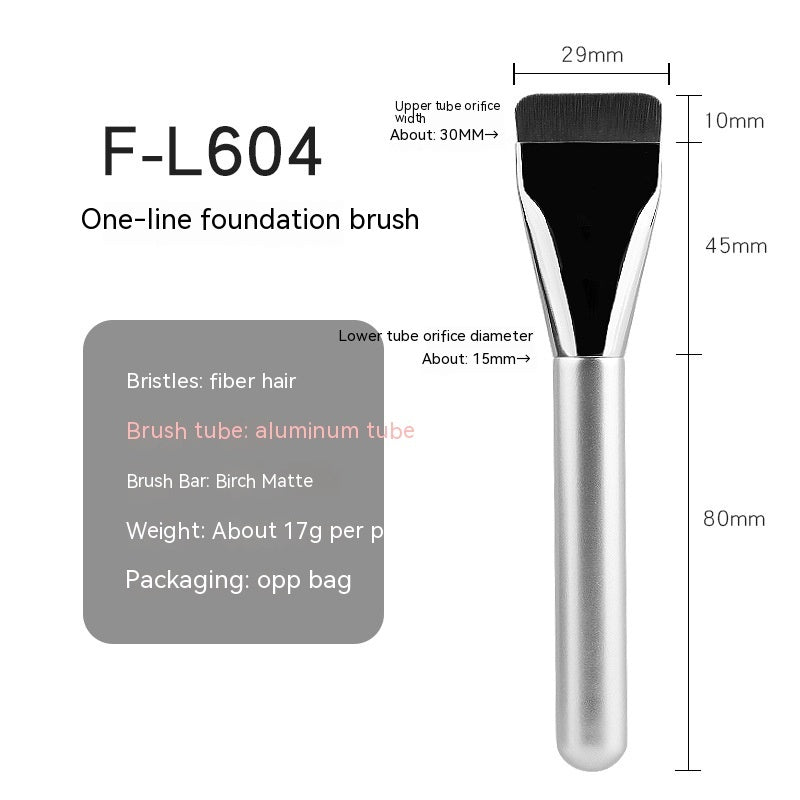 One-line Powder Foundation Brush Flat Head Light Concealer