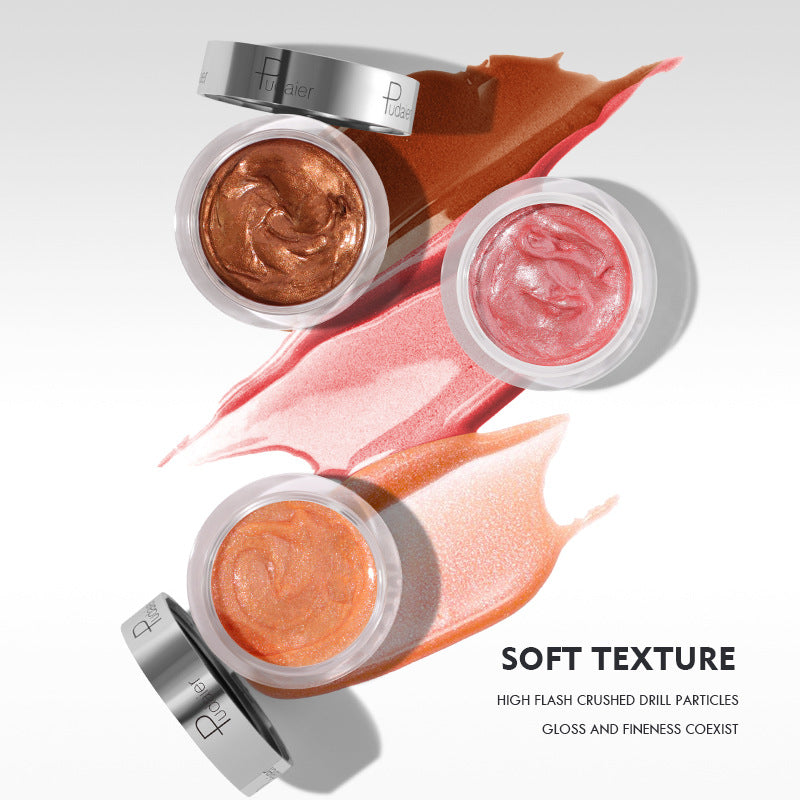Pudaier10 Color Liquid Blush Dual-use Repair Natural Thin And Glittering Highlight
