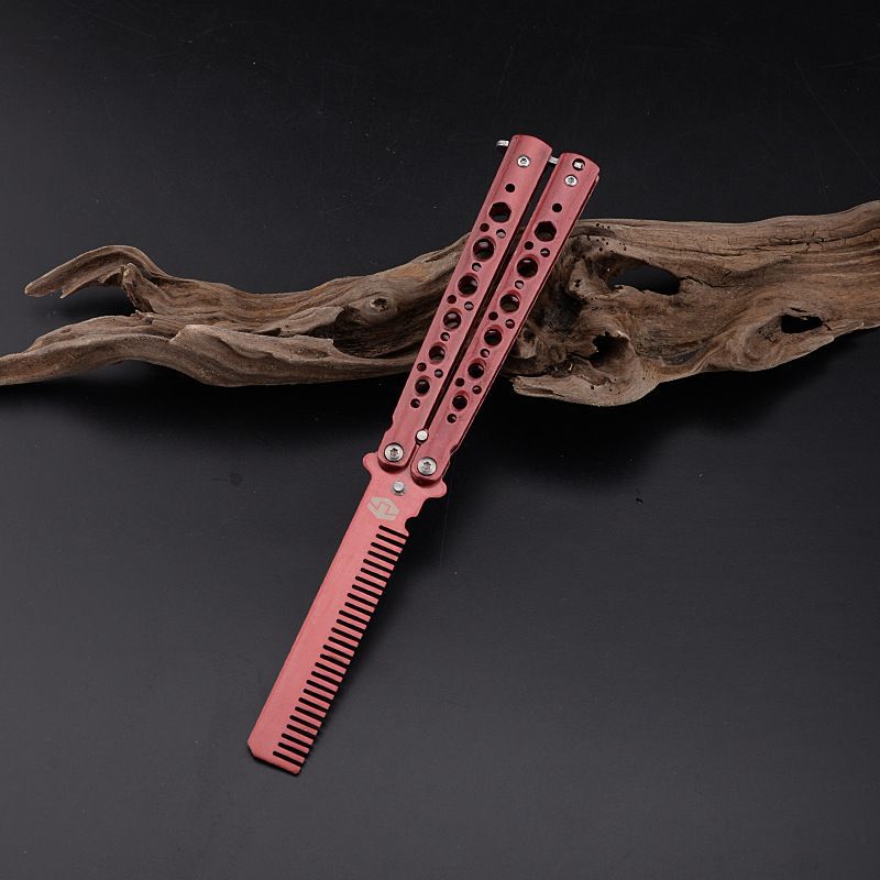 Folding Butterfly Comb Knife Stainless Steel Practice