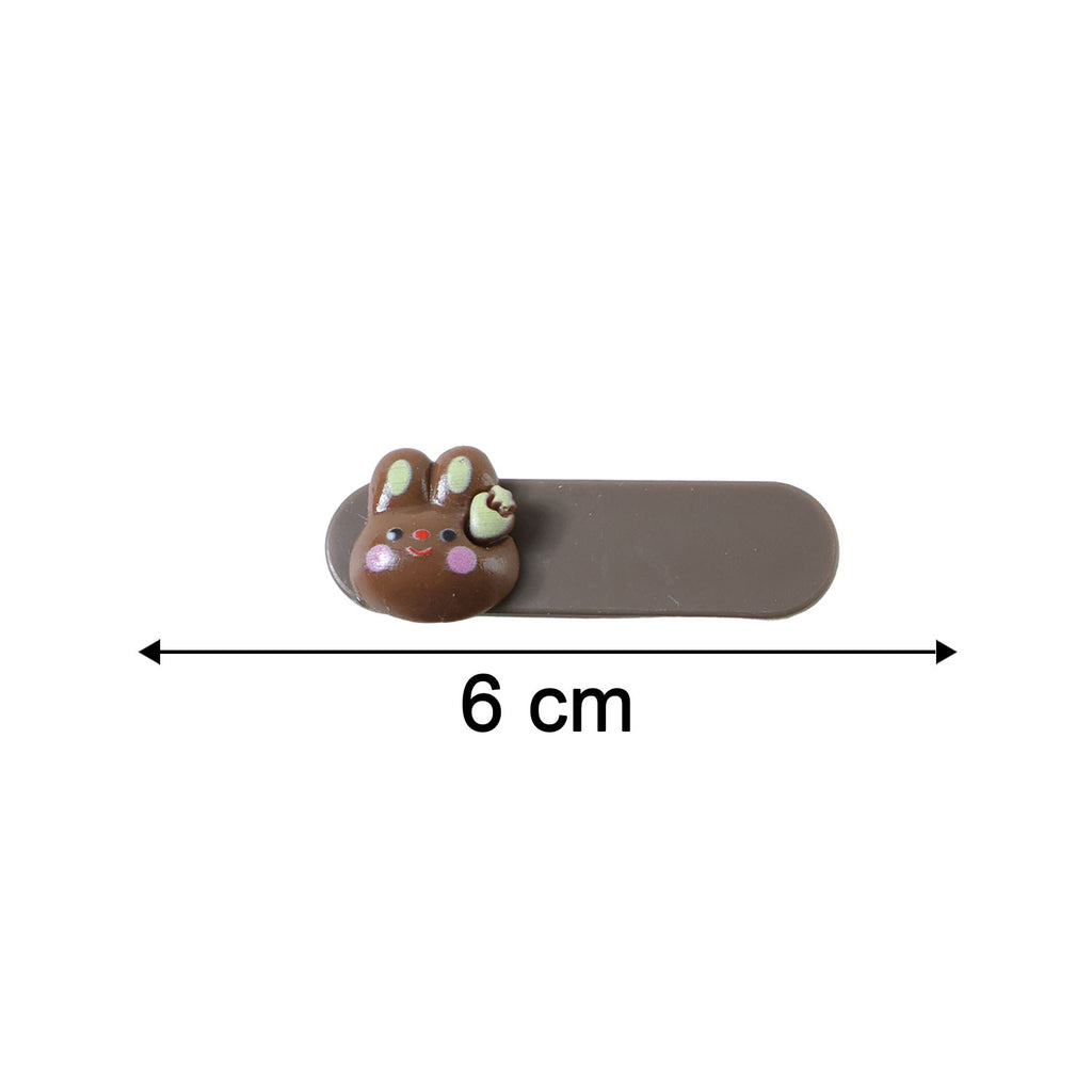 Cute Bunny Face Decorative Hair Clips Set (4 Pc)