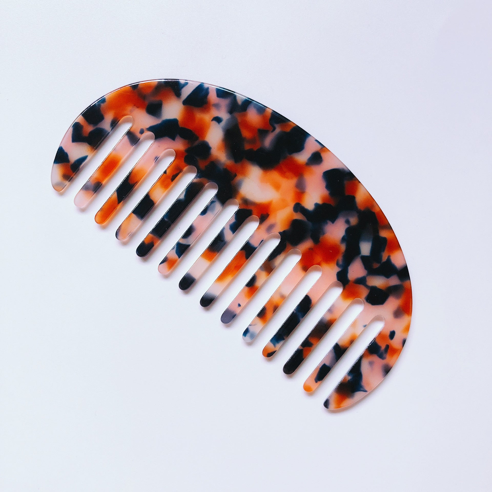 Women's Acetate Plate Semicircle Geometric Comb