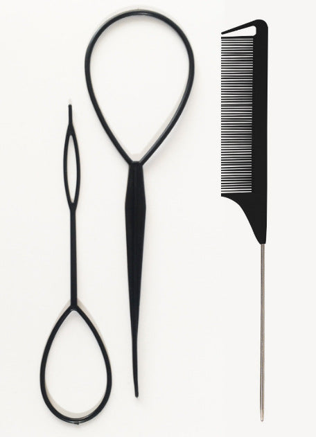 Hair Braiding Tools Comb Set Hairdressing Tress Device Hair Puller Pin Four-piece Set Household Modeling Tail Comb New