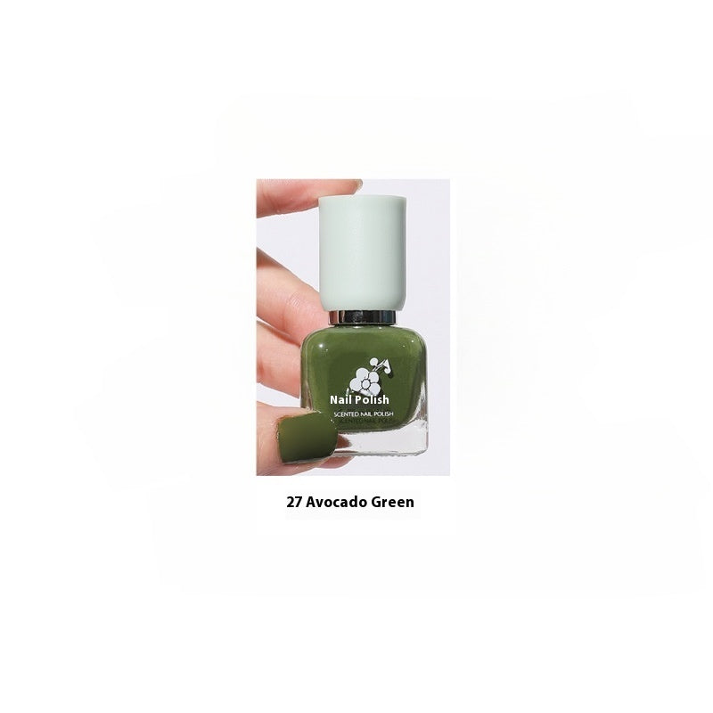 Wutering Water-based Quick-drying Baking-free Long-lasting Tearable Popular Color White Fragrance-retaining Nail Polish