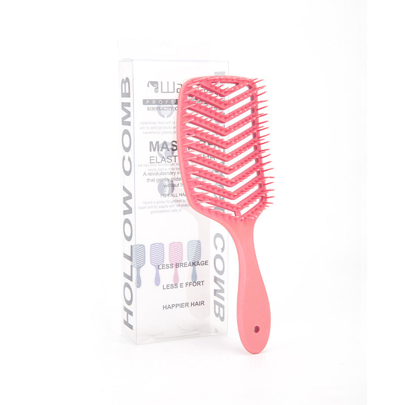 Hollow V-shaped Massage Modeling Big Curved Comb