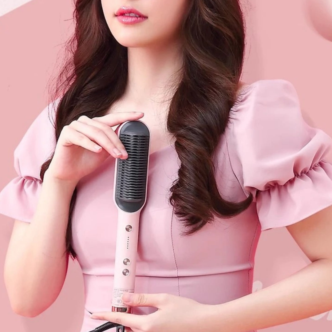 Hair Straightener Curling Iron CatThemed Gift Set Smoothing Hair Straightening Comb
