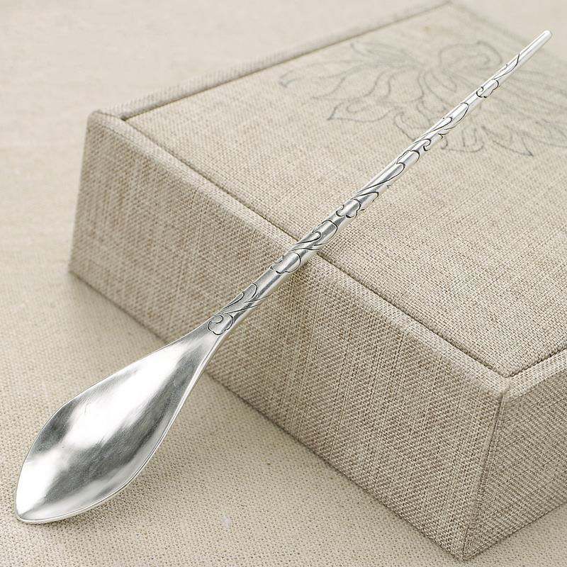 Simple S925 Silver Antique Style Elegant Hairpin