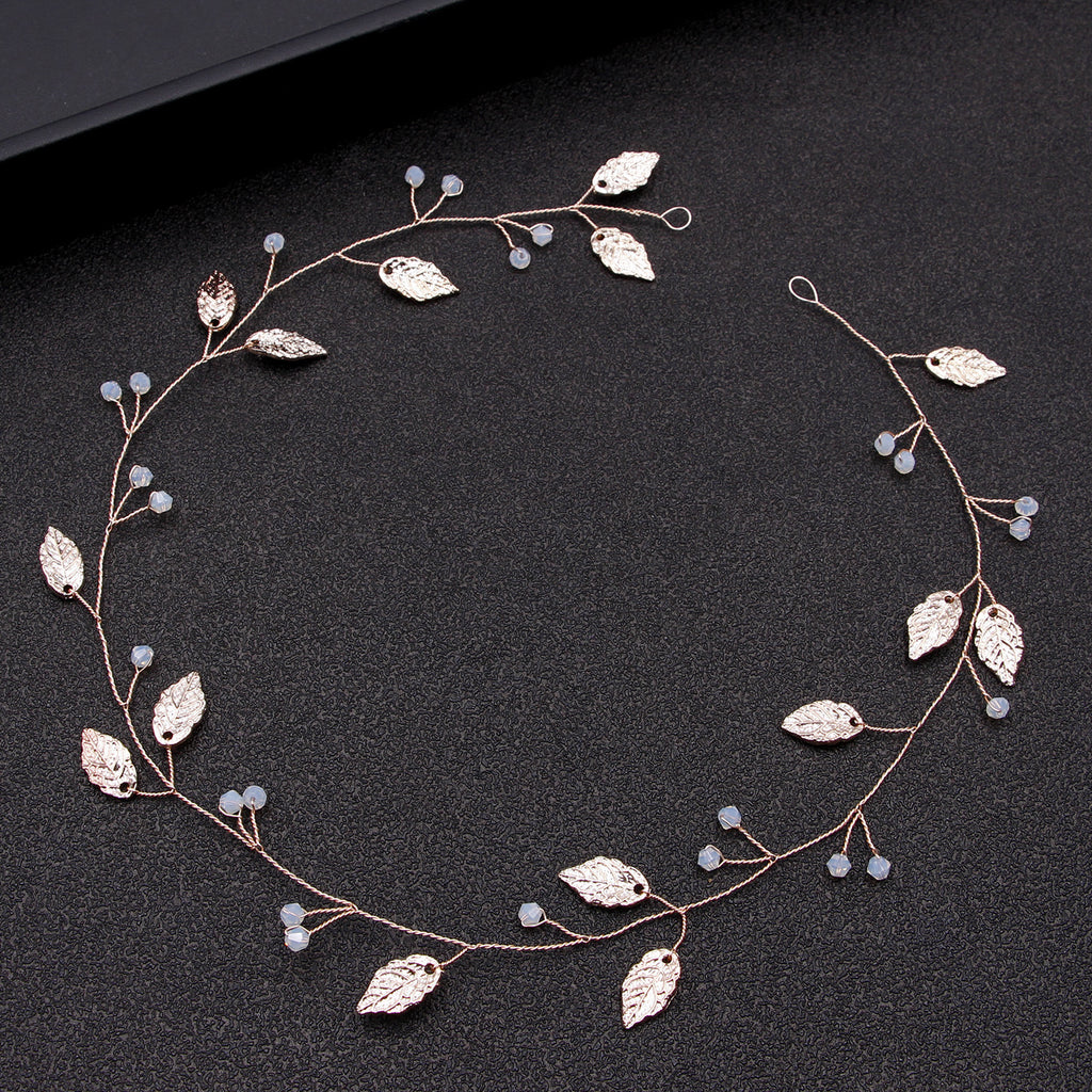 Handmade Hair Comb Alloy Leaves