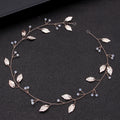 Handmade Hair Comb Alloy Leaves