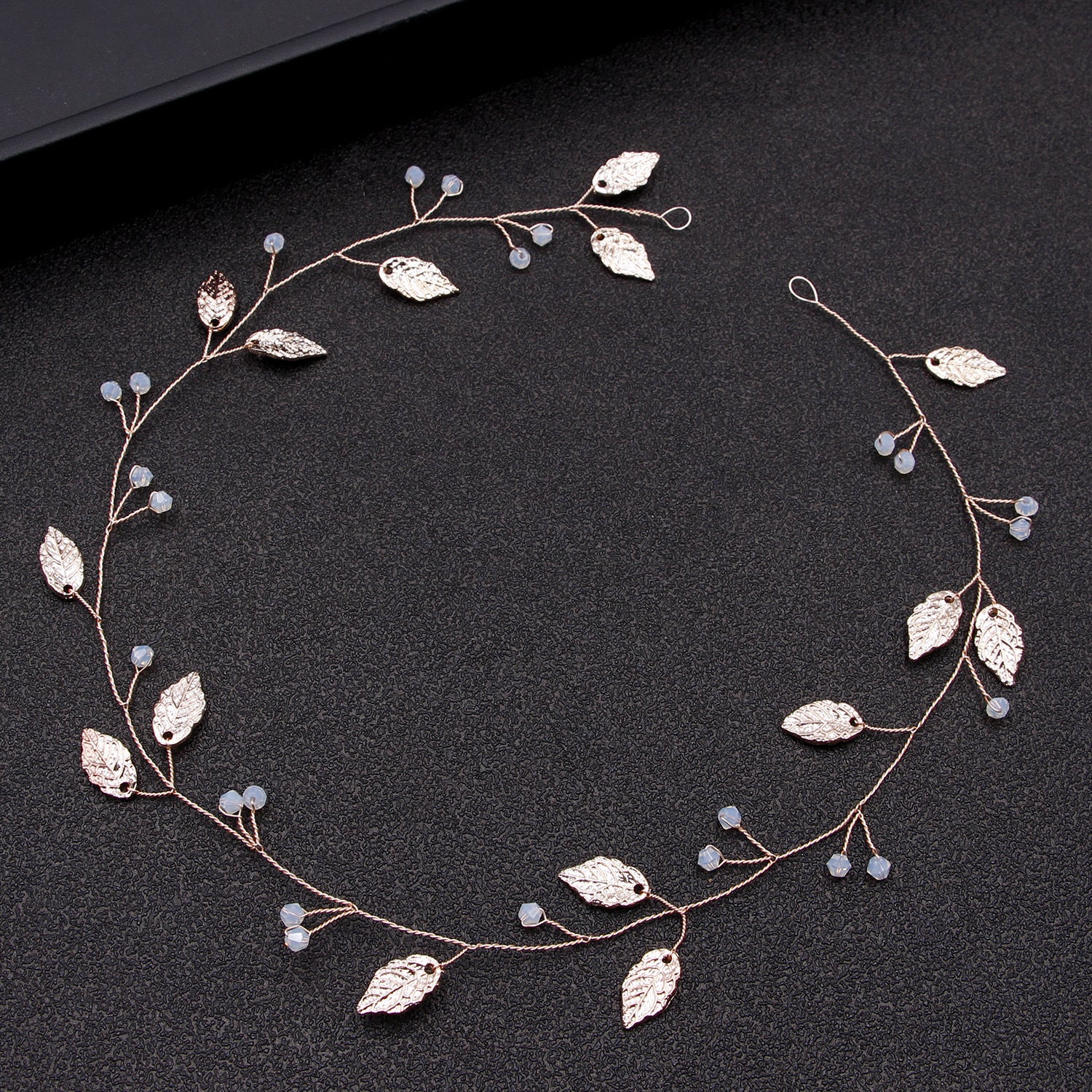 Handmade Hair Comb Alloy Leaves
