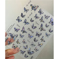 Tomoni Nail Relief Laser Butterfly Stickers Aurora Phantom Color