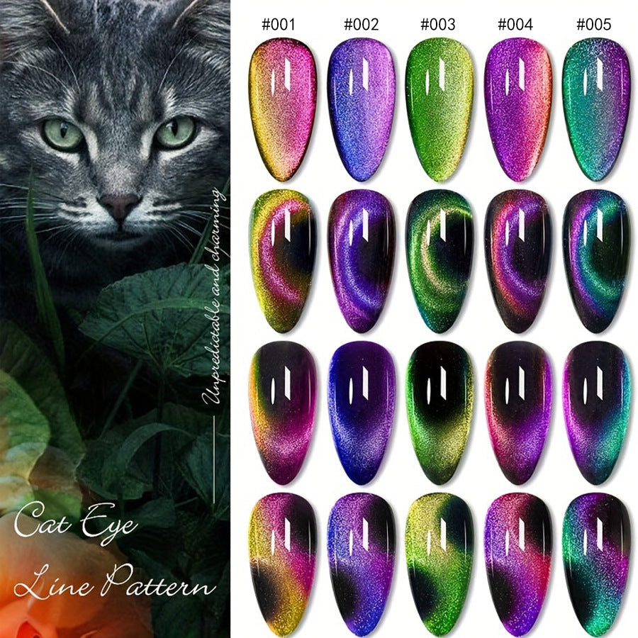 XEIJAYI Magic Color Dynamic Diamond In The Debris Cat Eye Series Nail Polish Gel Suit