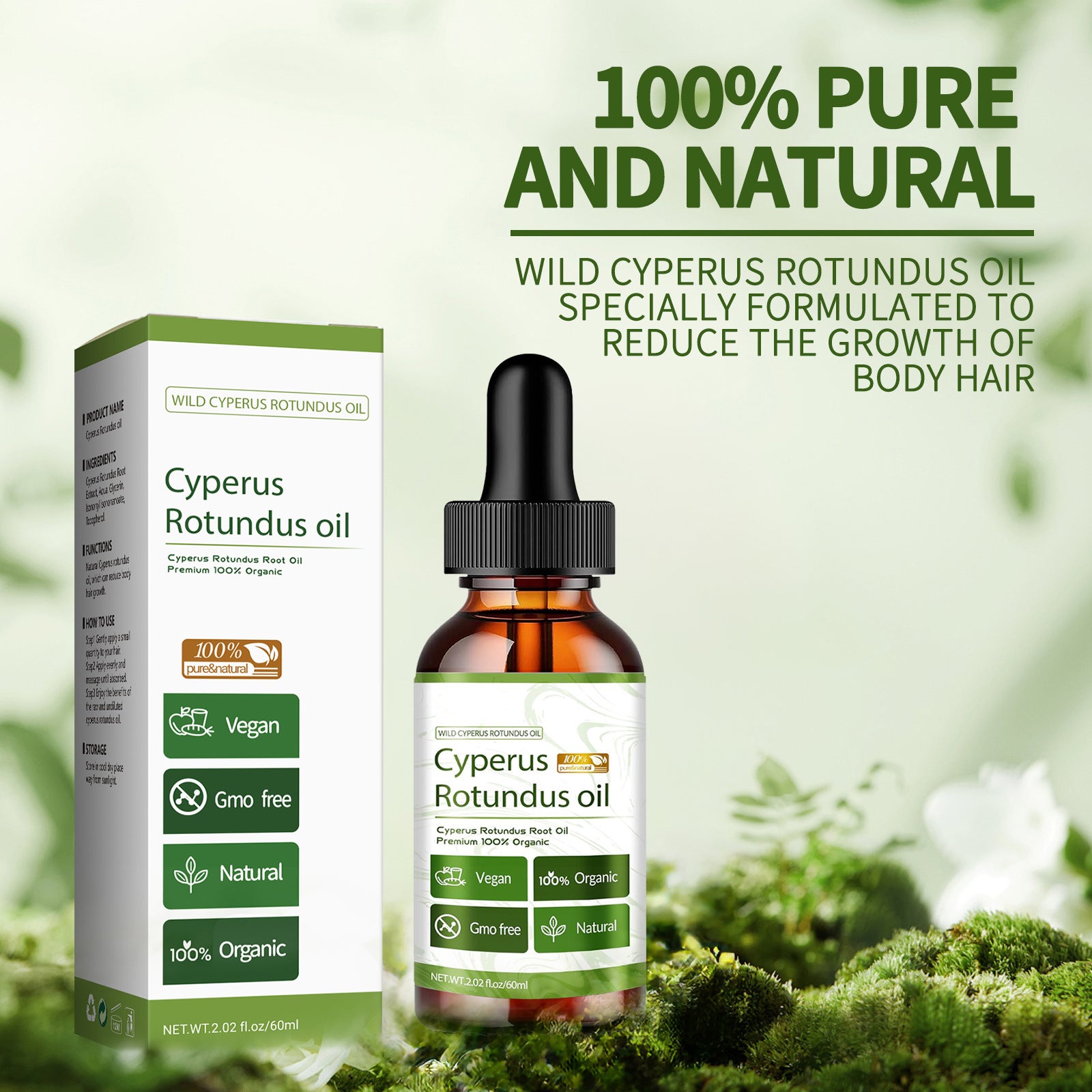 CYperus Rotundus Oil Cattail Hair Removal Oil Soothing And Reducing Hair Hydrating