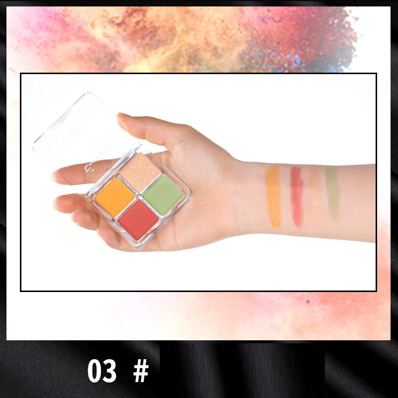 Pearlescent Waterproof Beauty Sequin Four-Grid Eyeshadow