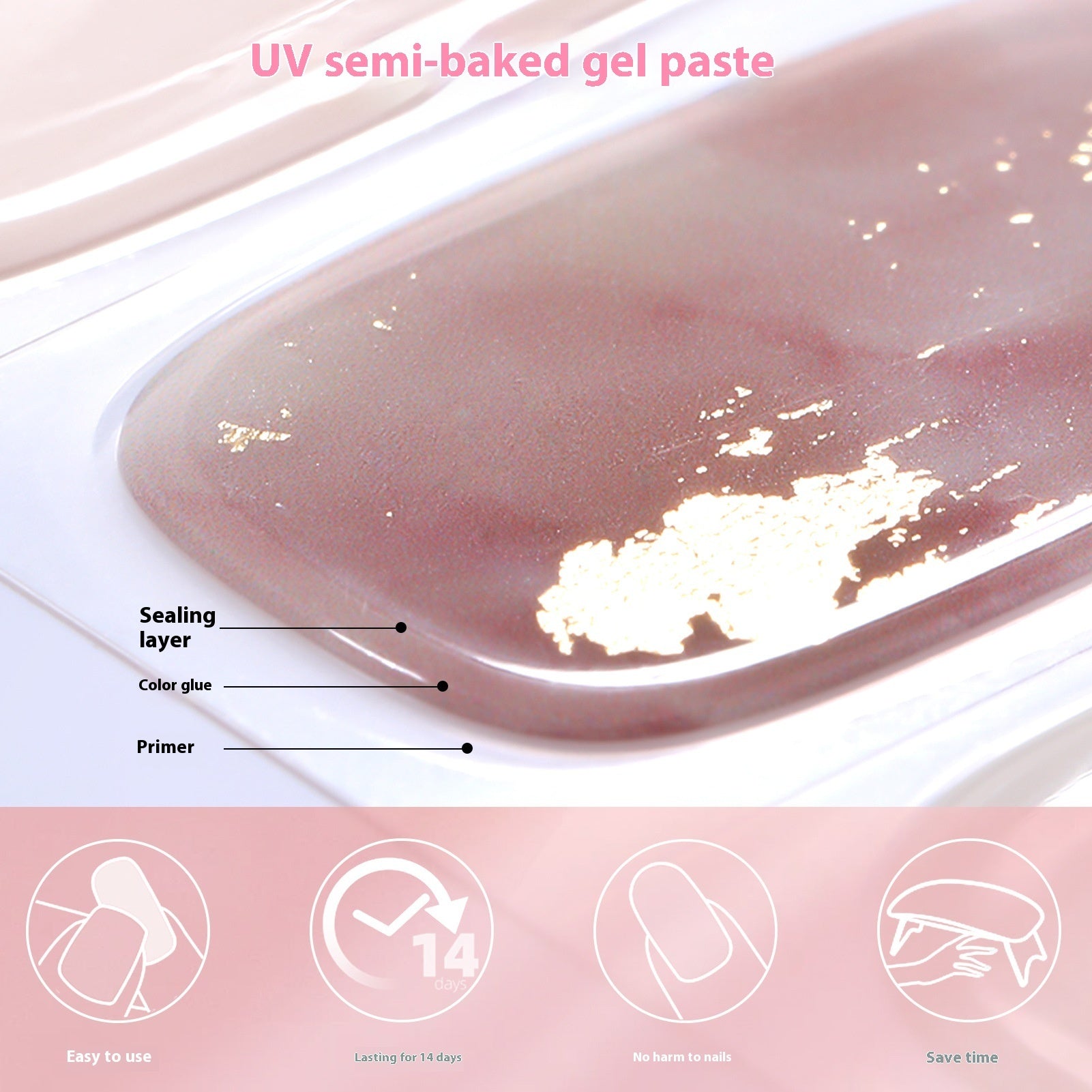 Harunouta Nail Stickers UV Gel Nail Sticker Semi-curing