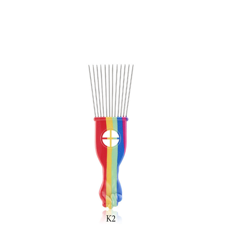 Men's Retro Oil Head Styling Comb Curly Hair Pick