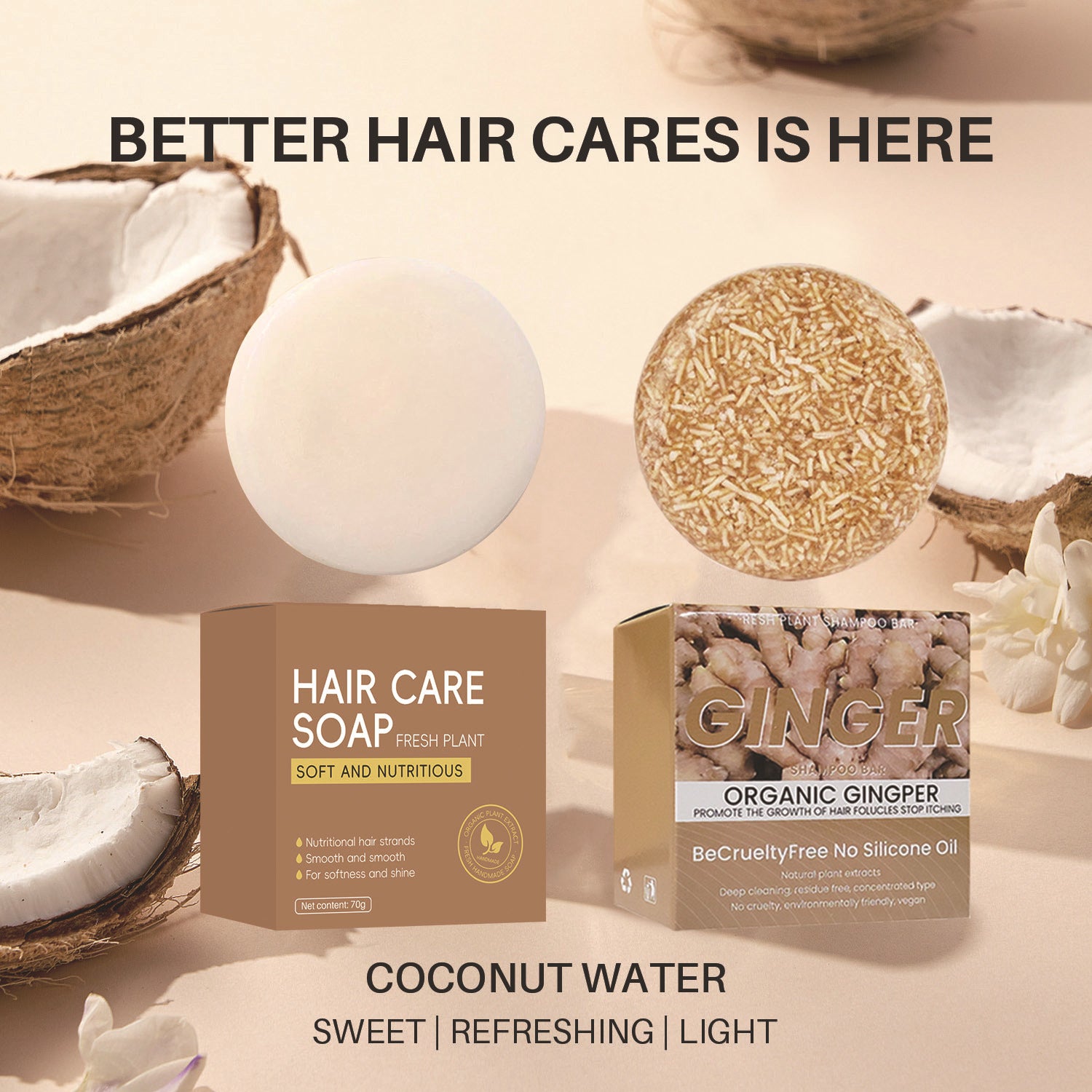 Ginger Shampoo Soap Coconut Hair Care Soap Handmade