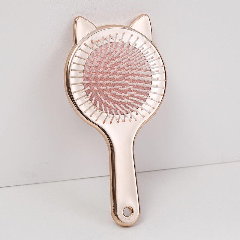 Cat Simple Air Cushion Comb Cute Ears Airbag Candy Color Smooth Hair Plastic Massage Without Knot