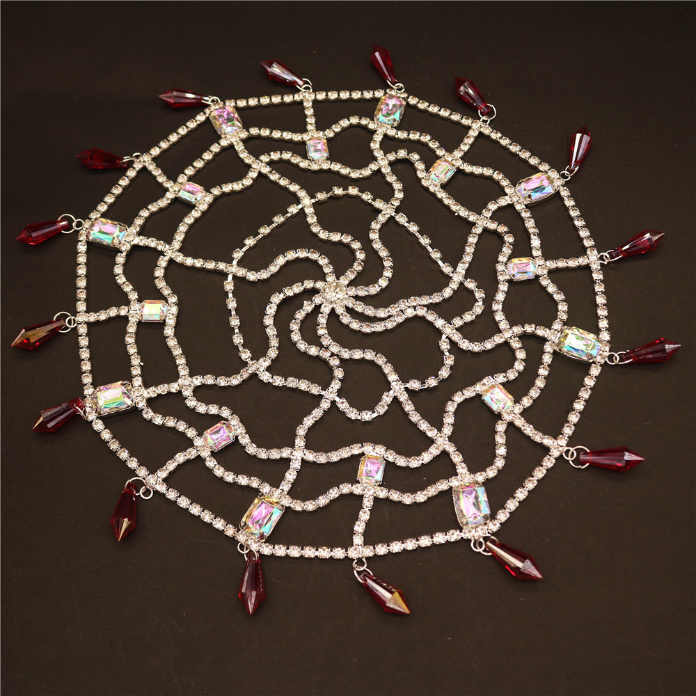 Luxury Rhinestone Fashion Vintage Square Rhinestone Hat Chain Headdress
