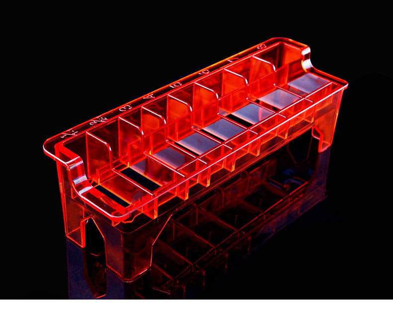 Color Transparent Electric Clipper Limit Comb 8 Caliper Storage Box