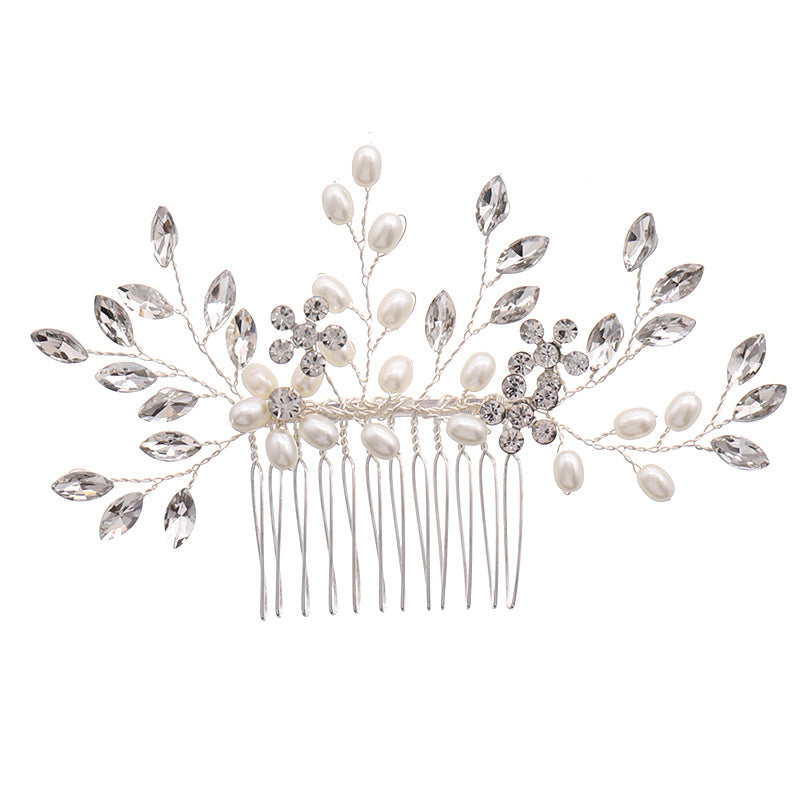 Hand-woven Pearl Hair Comb Hair Comb Headdress