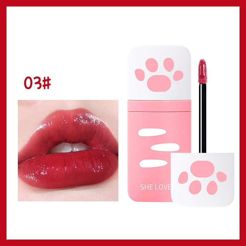 Long-lasting White Mirror Water Gloss Business Card Lip Glaze