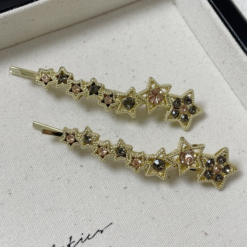Rhinestone Barrettes Side Clip Bangs Broken Clip