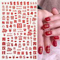 Colored Gold Prosperity Brought By The Dragon And The Phoenix Adhesive Nail Sticker