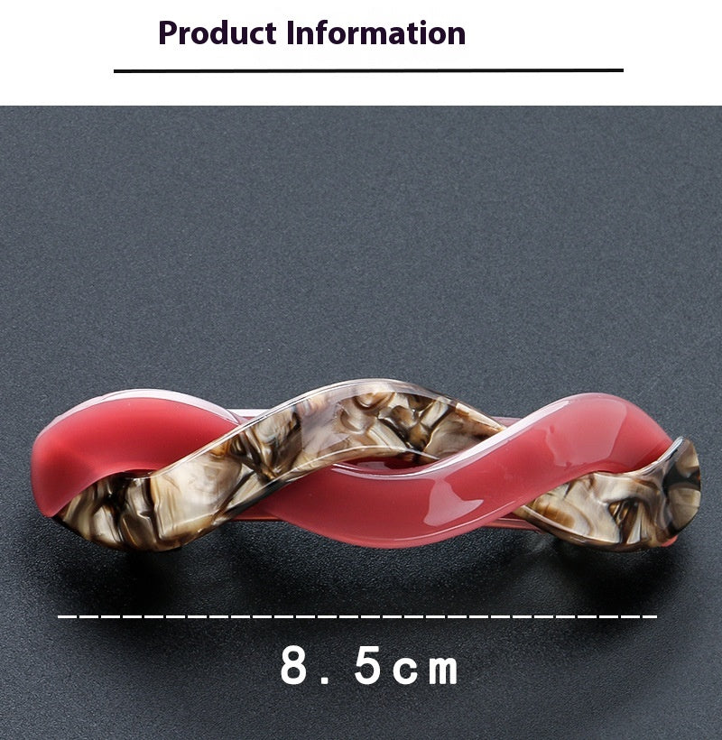 Acetate Large Spring Clip Leopard Hairpin