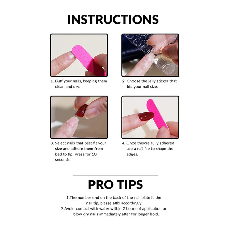 Wear Simple Frosted White Short Nail Tip Patch