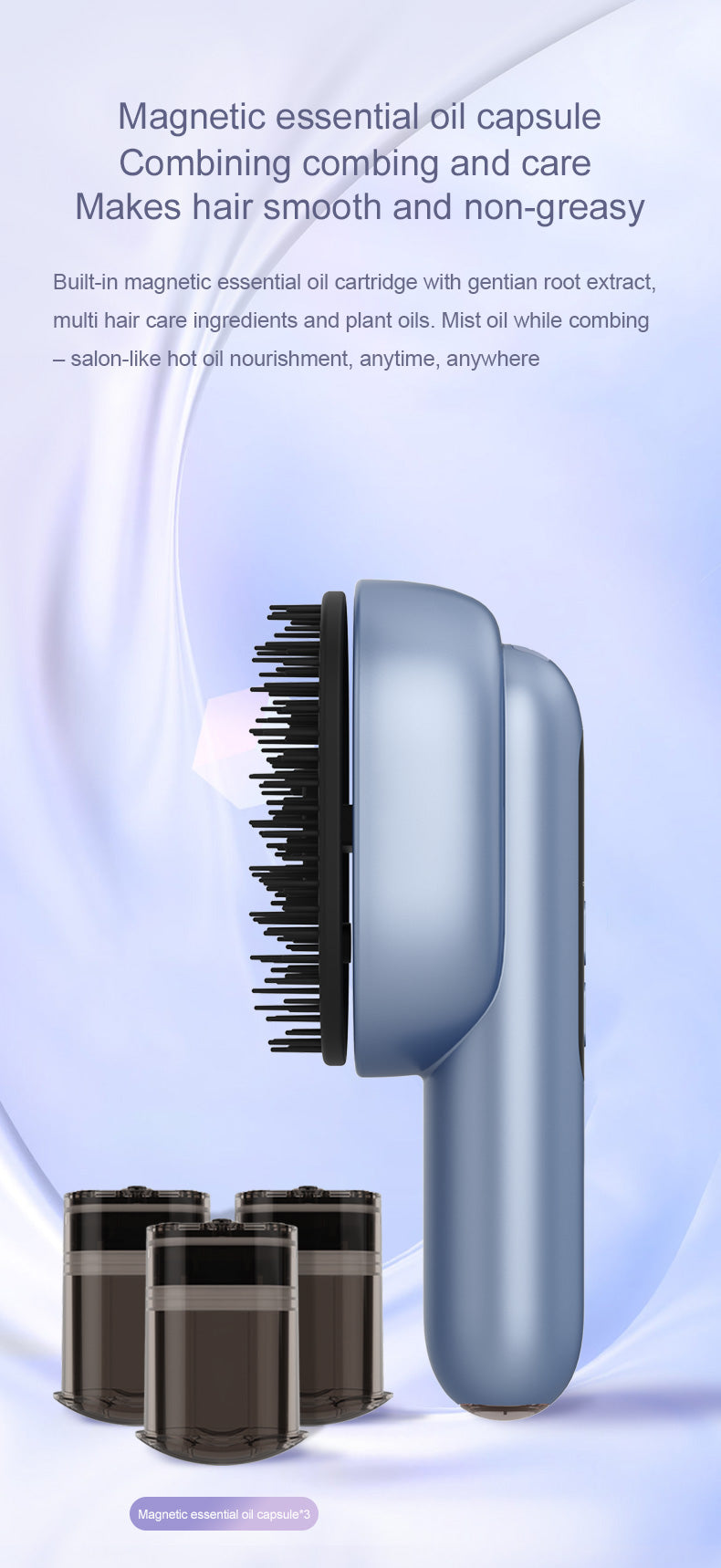 Vibrating Heated Essential Oil Hair Massage Comb
