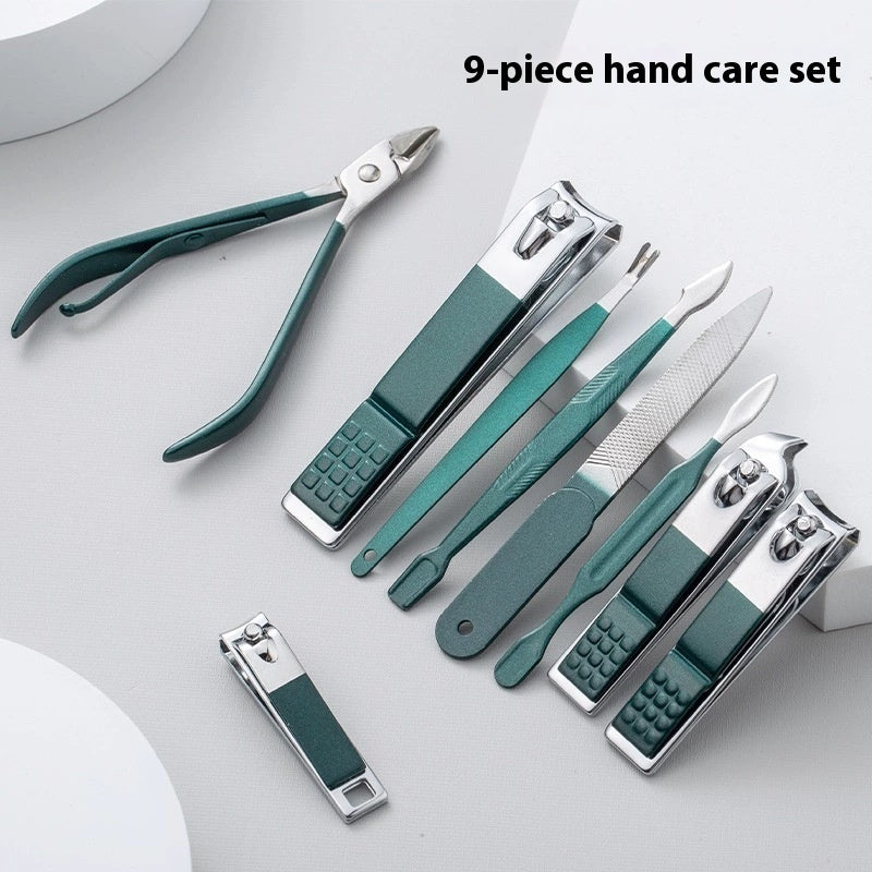 Nail Clippers Set Dark Green Portable