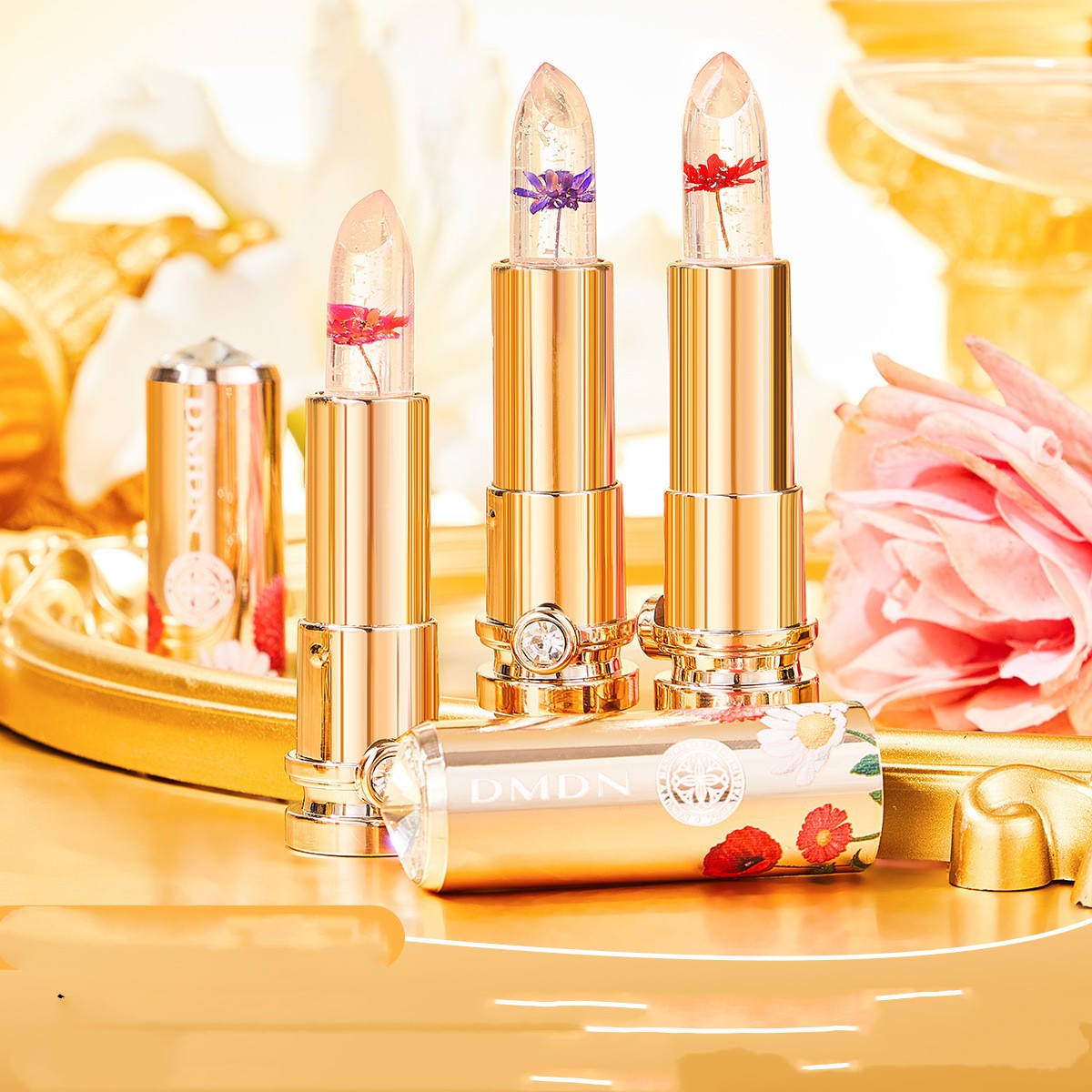 Crystal Petal Gold Foil Temperature Change Lipstick