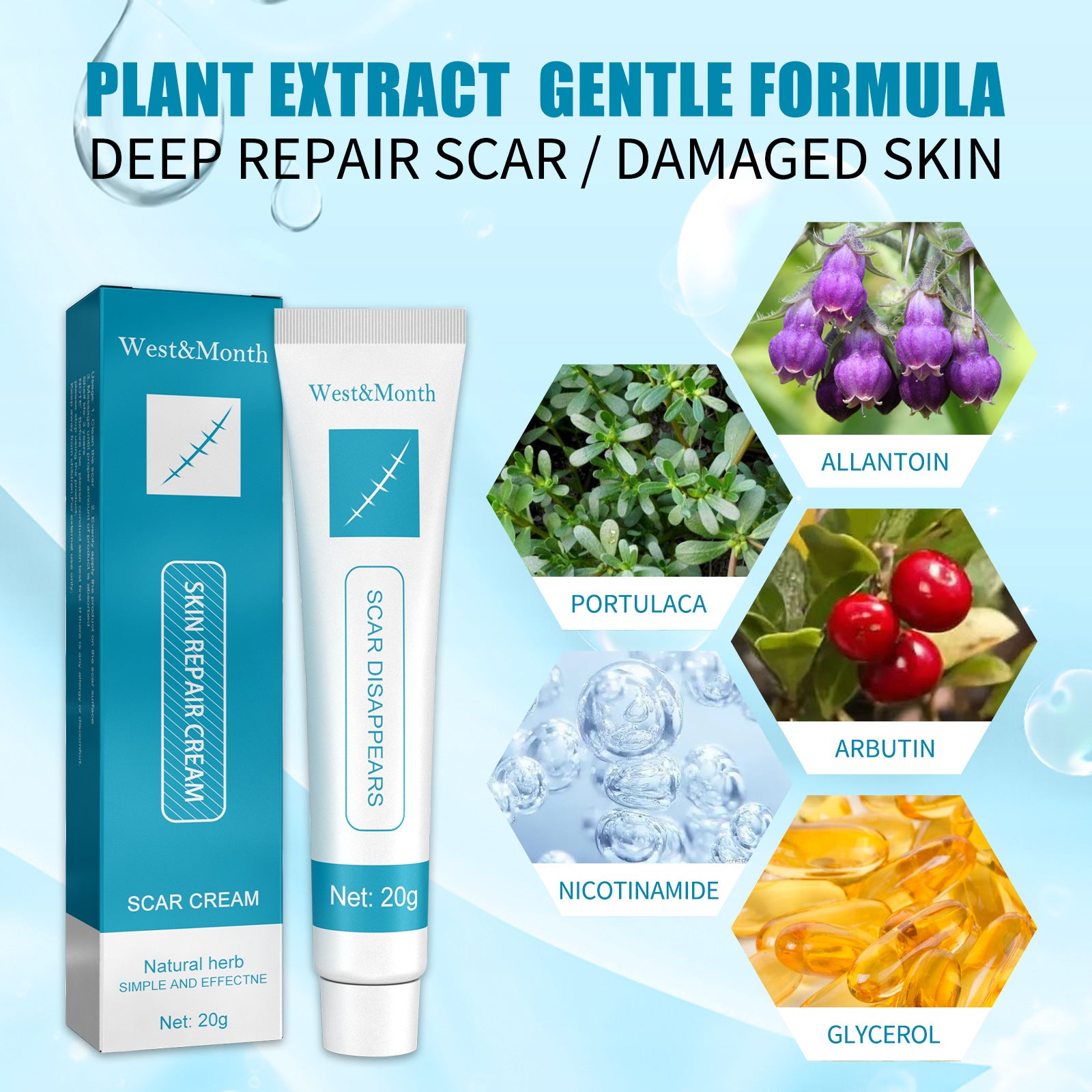 Scar Repair Cream Desalinates Old Scald Burns