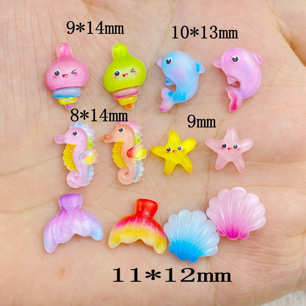 Cute Starfish And Seashell Nail Art Accessories Featuring Adorable Marine Life