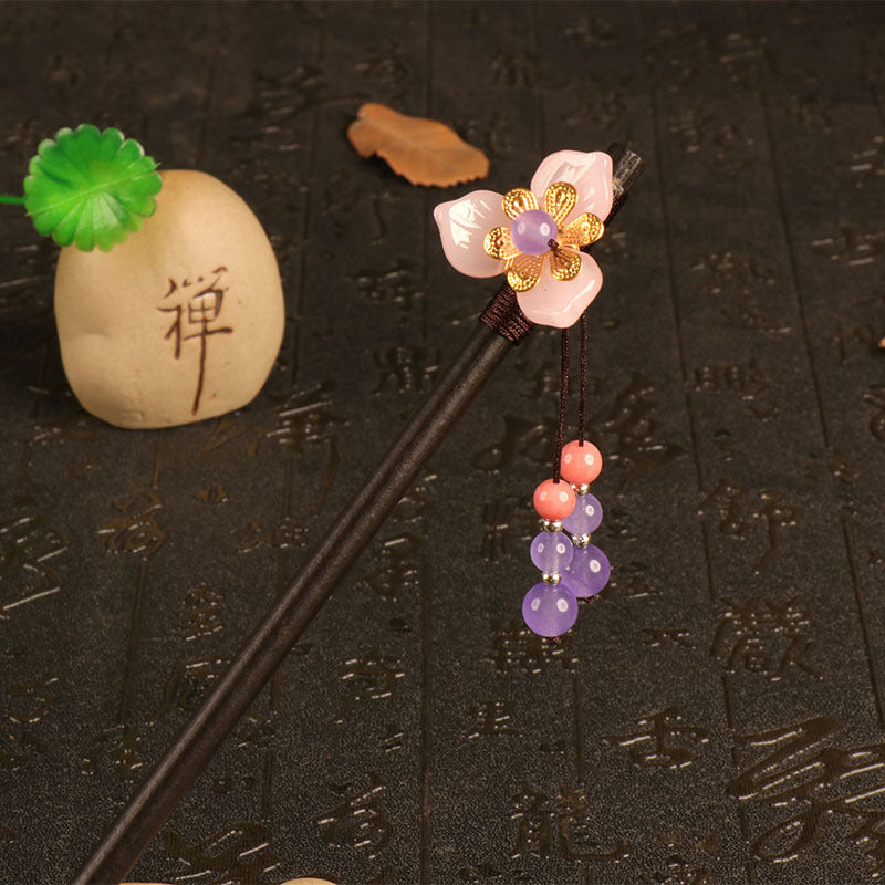 Women's Ancient Costume Tassel Hairpin Metal Headgear