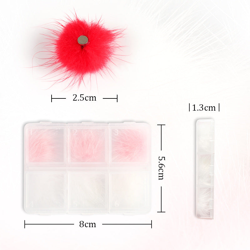 Nail Hair Ball Magnet Detachable Jewelry