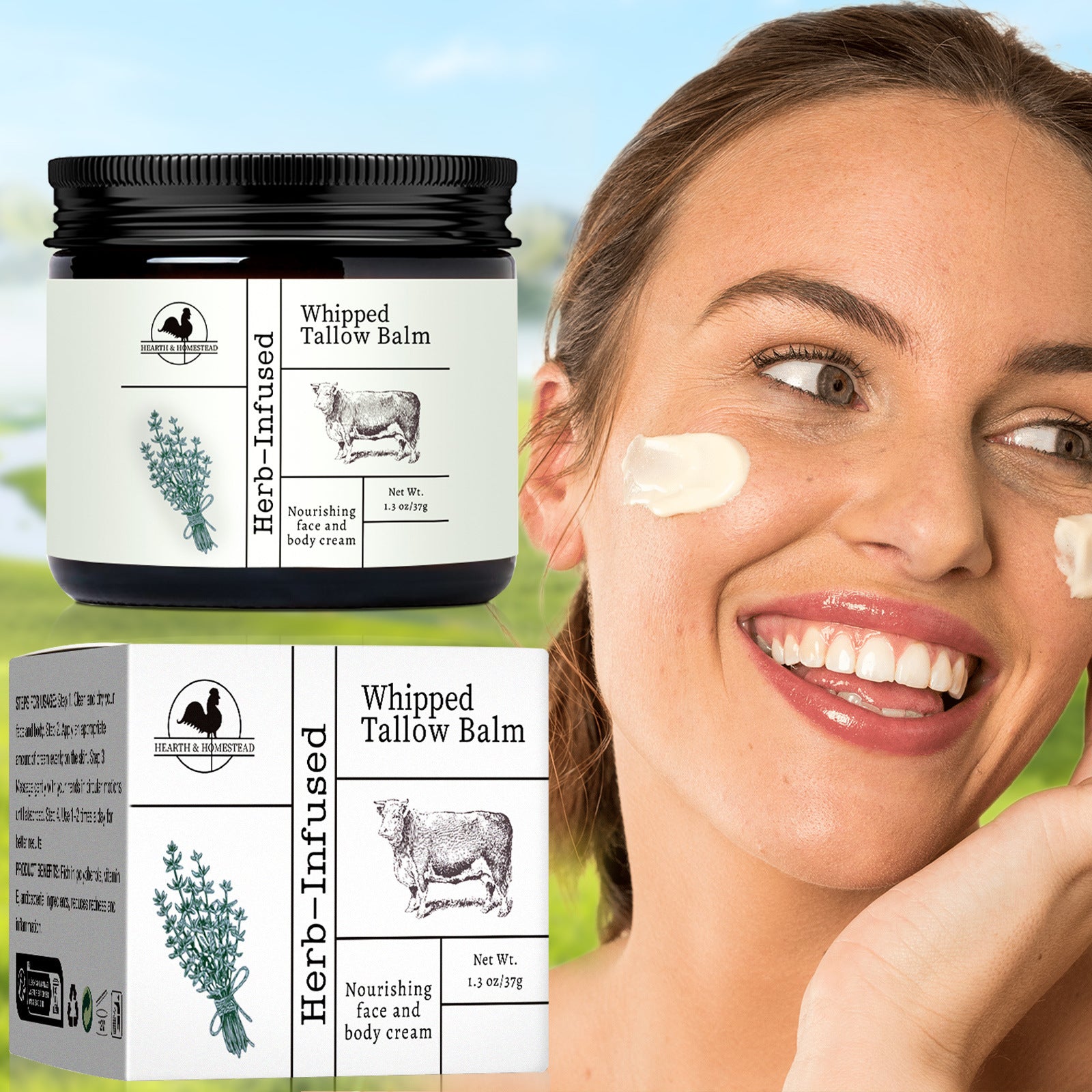 Cow Fat Cream 37g Moisturizing Beauty