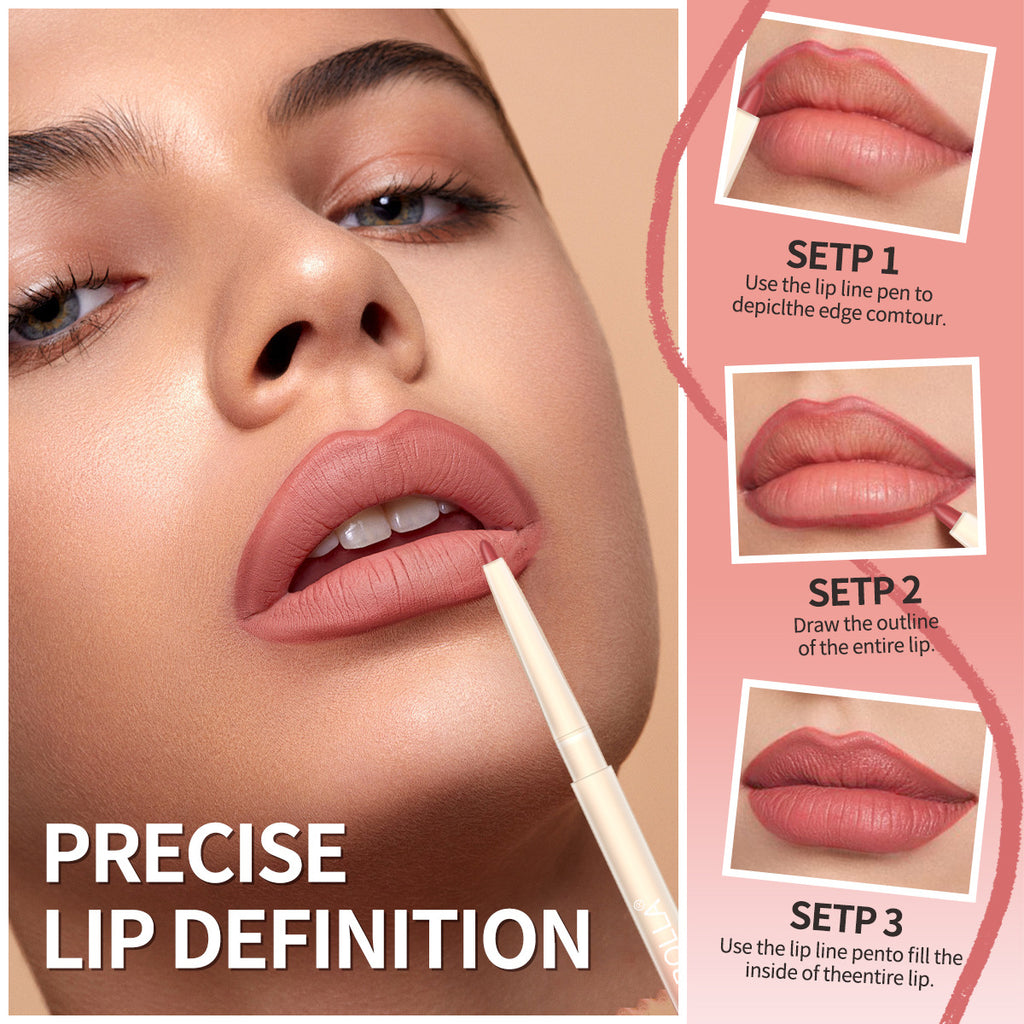 Waterproof Colorfast Hook Line Lip Pencil