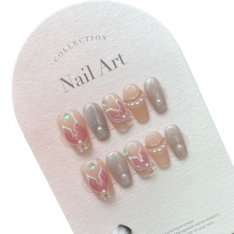 Fantasy Mermaid Tail Handmade Nail Stickers