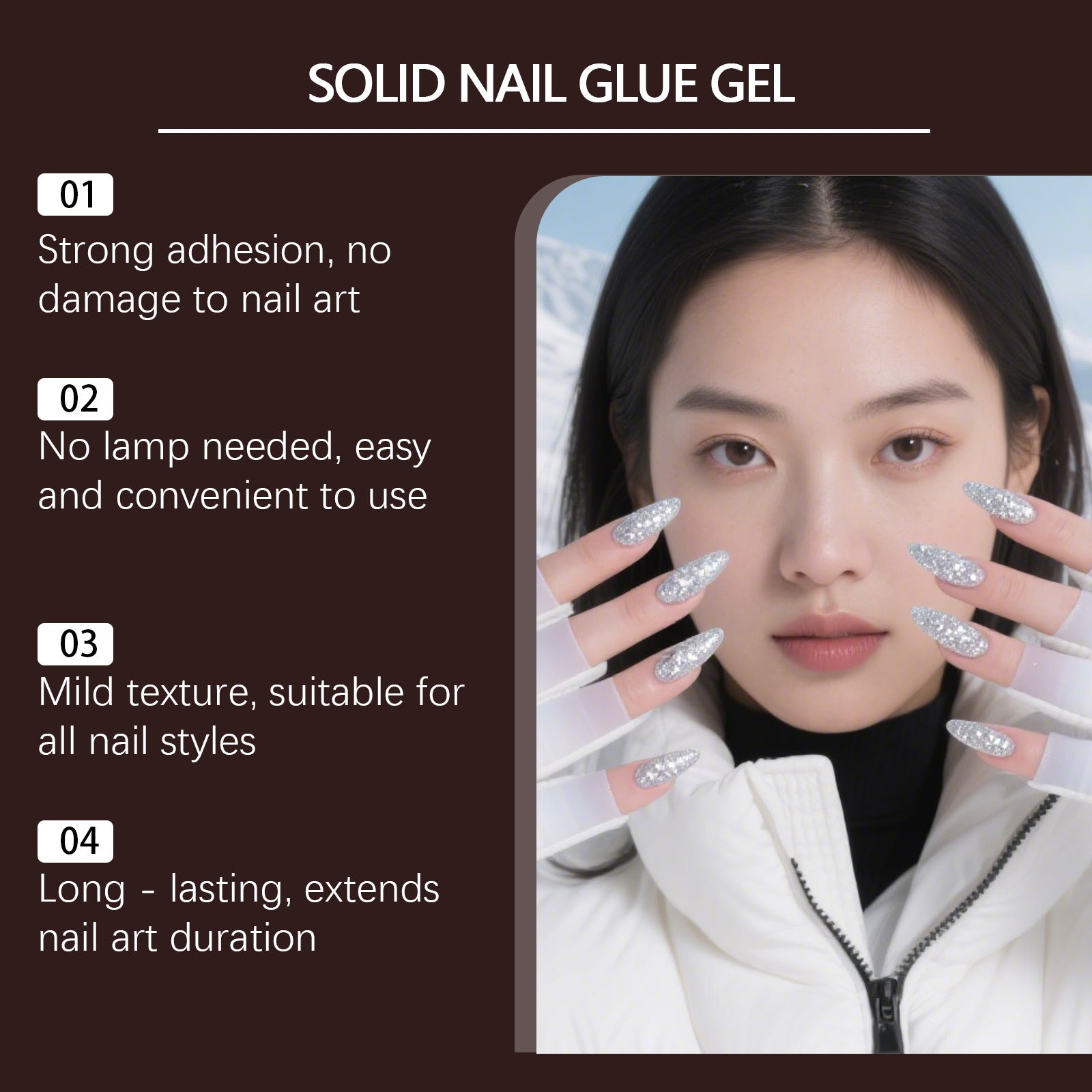 Solid Nail Glue Gel