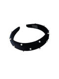 Black Velvet Pearl Sponge Headband