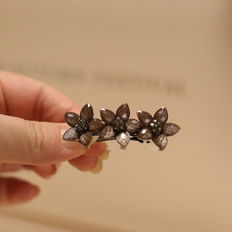 Retro Small Size Hairpin Headdress Resin Flowers
