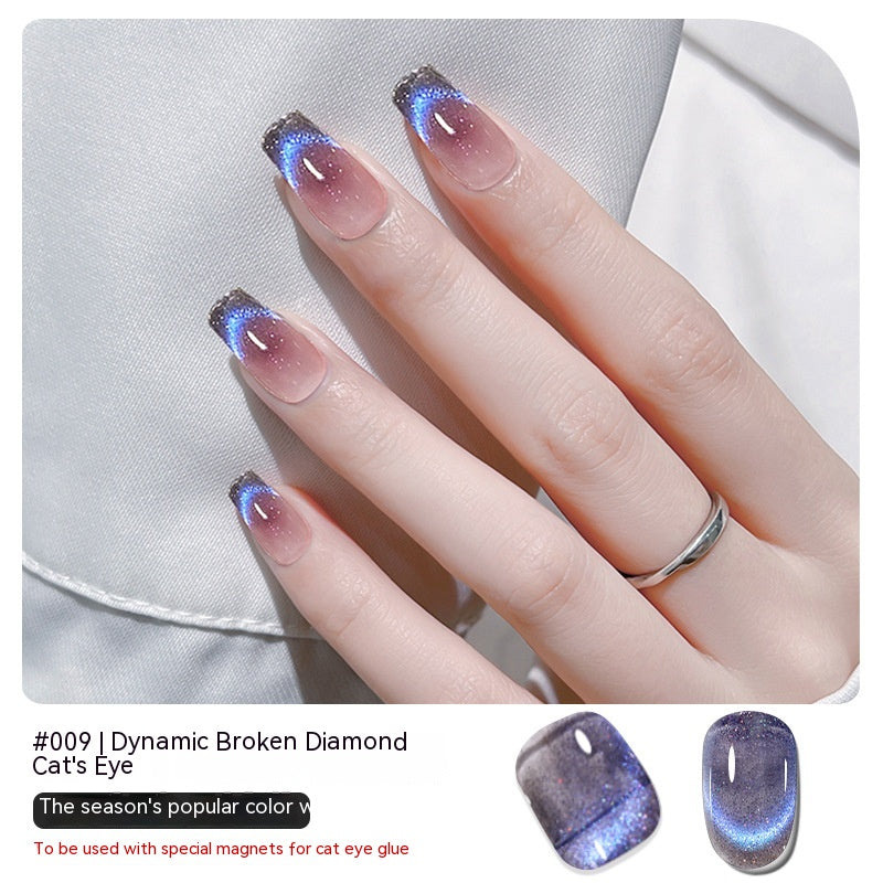 Zhiyana Gel Nail Polish White Cat Eyes Phototherapy Plastic
