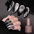 Misscheering Extremely Black Spar Cat's Eye Flashing Dark Fairy Style Nail Polish