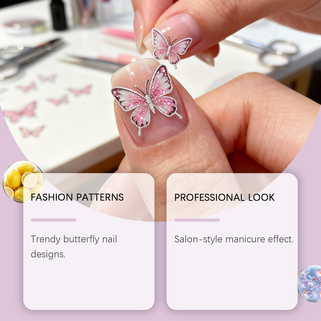 Butterfly Nail Art Stickers Creative DIY Trendy Butterfly Nail Art Stickers That Are Removable
