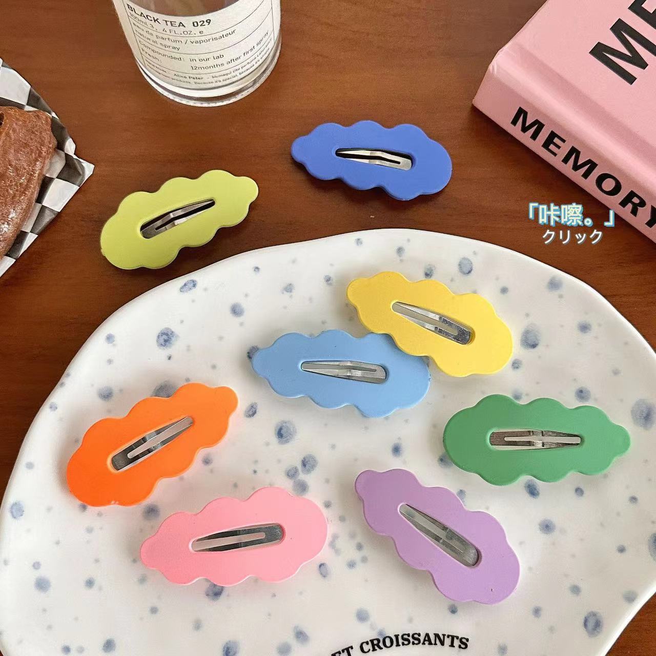 2pcs Candy Colored Snap Hair Clips For Little Girl Non Slip Barrettes Hair Accessories For Baby Girl Teens Toddler Kids 10 Colors