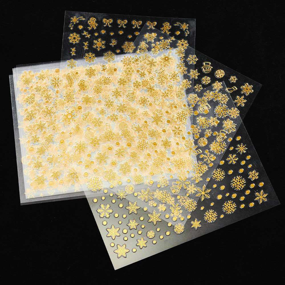 Christmas Snowflake Laser Nail Decoration Stickers